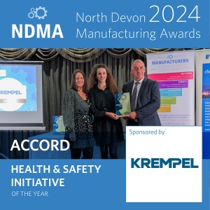 Health and Safety Initiative of the year, sponsored by Krempel. Winner: Accord - received by Abi Johnson and Millie Isaac