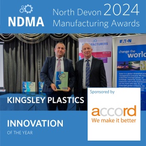 Innovation of the year, sponsored by Accord. Winner: Kingsley Plastics, received by Mark Manley